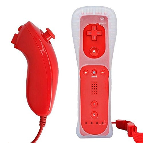 Wii Remote Y Nunchuck Controller Wii Gamepad Combo Con Funda