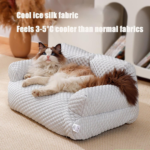 Ice Silk Cooling Pet Bed, Funny Fuzzy Ice Silk