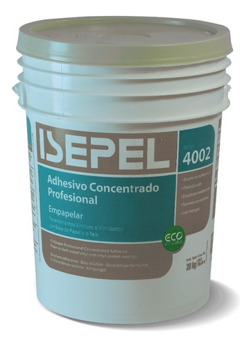 Pegamento Para Empapelar Eco Amigable Isepel 4002 X 20kg