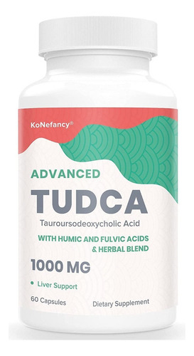 Tudca 1000 Mg Ácido Tauroursodeoxicólico Protector Hepático Sabor Sin Sabor