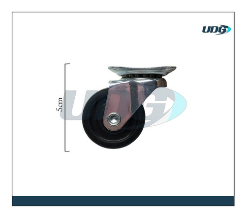 Imagen 3 de 7 de Rueda De Goma 40 Mm Economica Muebles Carros Giratoria X4