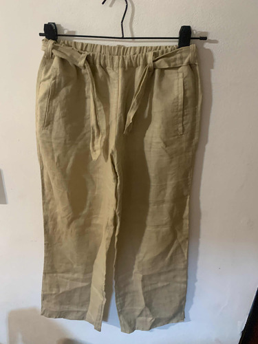 Pantalón De Lino Talle 36 / S Marca Benetton