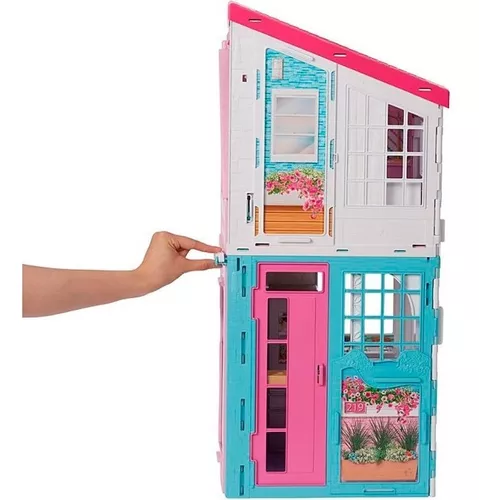 Barbie Casa 2 Andares Malibu House Férias 6 Cômodos Mattel