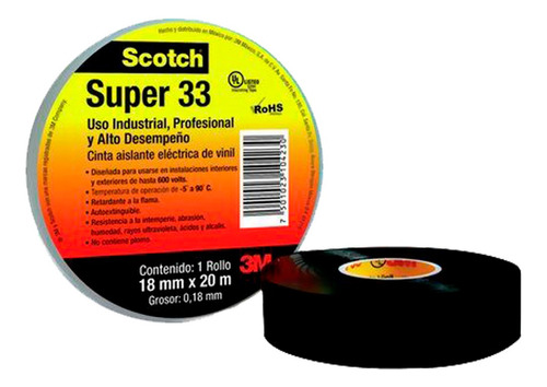 Cinta Super 33 3m 19mm X 20m