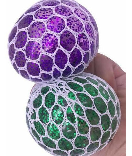 24 Pelota Antiestres Grande Squishy Glitter Cerebro Hidrogel