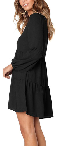Vestidos De Playa Casuales Con Cuello En V Manga Larga