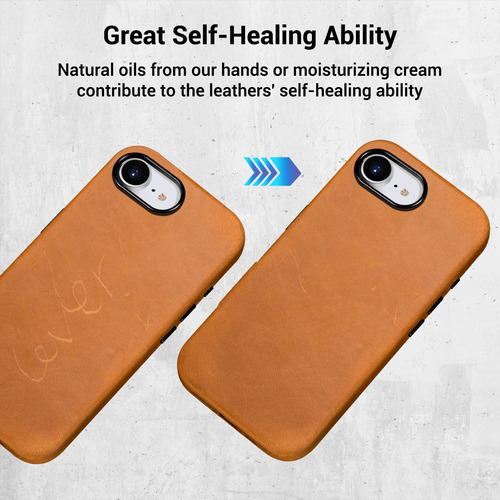 Capa De Couro Belemay Compatível Com iPhone 16e Com Magsafe