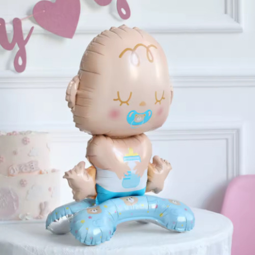 Kit 5 Balão Cha Revelação Menino Ou Menina C/ Base Decoração