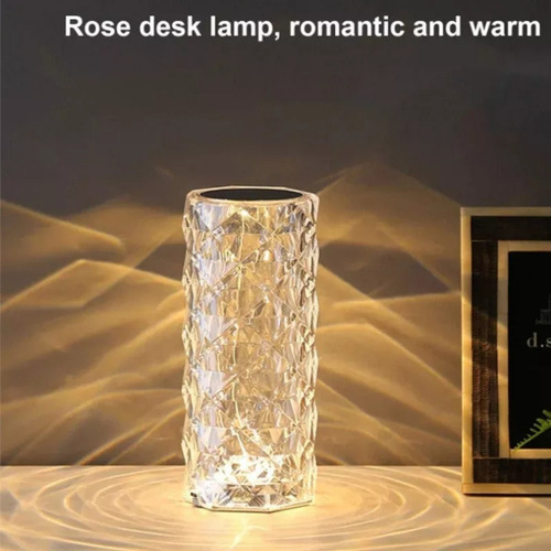 // Lampara De Mesa Cristal Recargable Control Tactil 16