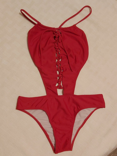 Traje De Baño Rojo Trikini 