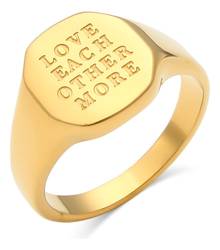 Joyas Chapadas En Oro De 18 Quilates Con Anillo Con Letra In