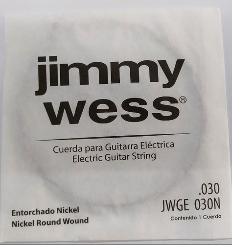 Imagen 1 de 1 de Cuerdas 5 A P/guitarra Elec. Jimmy Wess (paquete 10 Pzs)