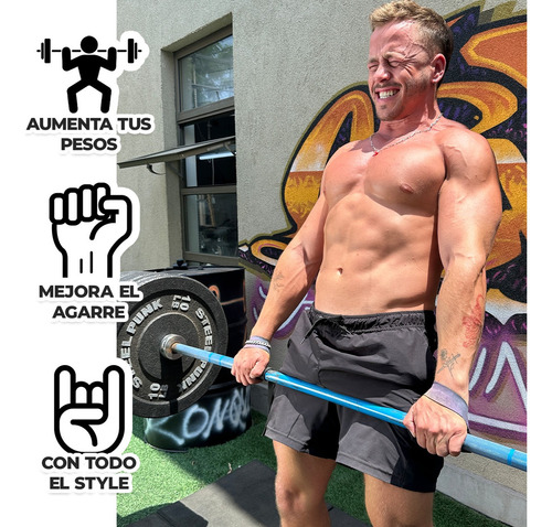 Straps De Cuero Para Levantamiento De Pesas Orx Color Psicodelic