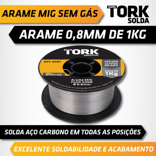 Imagem 3 de 5 de Arame Para Solda Mig Uso Sem Gás 0.8mm - Kit 3 Rolos De 1 Kg
