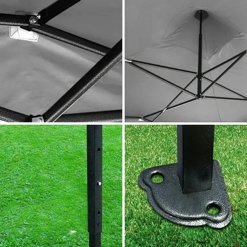 Toldo 3x4.5 Metros Plegable Con Paredes Y Techo Carpa Color Blanco Vanlig ETP40