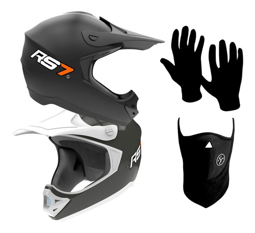 Casco Hawk Rs7 Cross + Guantes + Mascara - Sti Motos