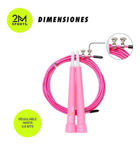 Imagen 2 de 10 de Soga Para Saltar Acero Speed Rope Entrenamiento Gym Fitness