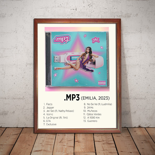 Emilia Mernes Poster Album .mp3 En Cuadro Para Colgar Trap