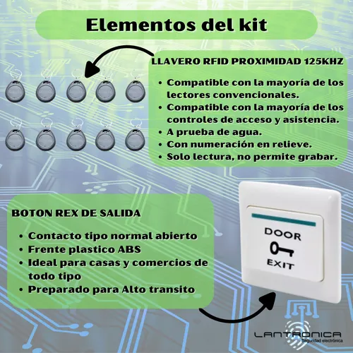 Kit Control De Acceso Biometrico A301 12v