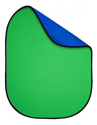 Fondo Plegable P/ Chroma 2x1,5m Azul/verde Filmación Croma