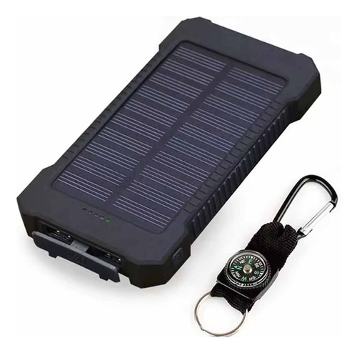 Cargador De Batería Solar Con Doble Puerto Usb De 8000 Mah,
