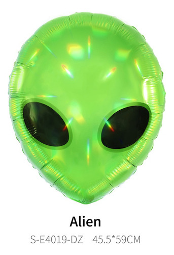 Globo Alien Verde Halloween Alienígenas Fiestas Cumpleaños