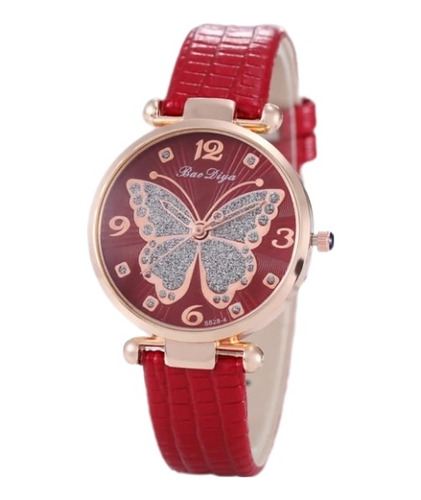 Reloj Con Pulsera Para Mujer Fondo De Mariposa