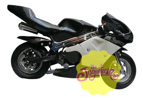 Imagen 3 de 6 de Mini Moto Pocket 50cc 2t Negra Con Blanco