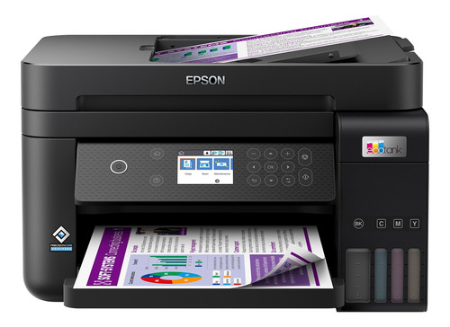 Imagen 1 de 5 de Impresora a color multifunción Epson EcoTank L6270 con wifi negra 220V