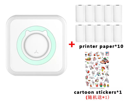Impresora Térmica Bluetooth Pequeña + 10 Rollos De Papel