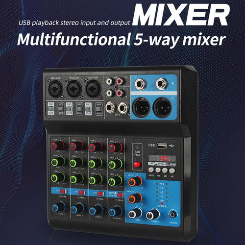 A Mezclador Digital Mini Mixer Dj Sound Mixer