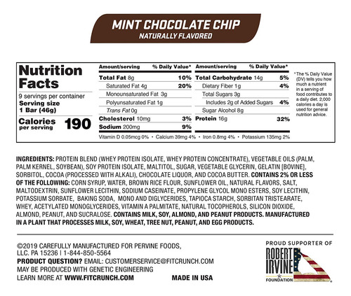 Protein Bars Fit Crunch Snack, Paquete Variado De 18 Unidade