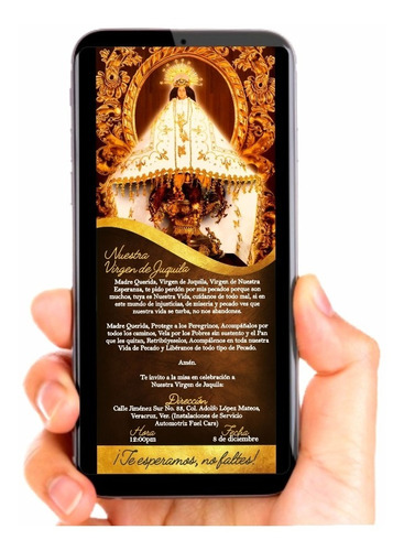 Invitación Digital Virgen De Juquila Imprimible