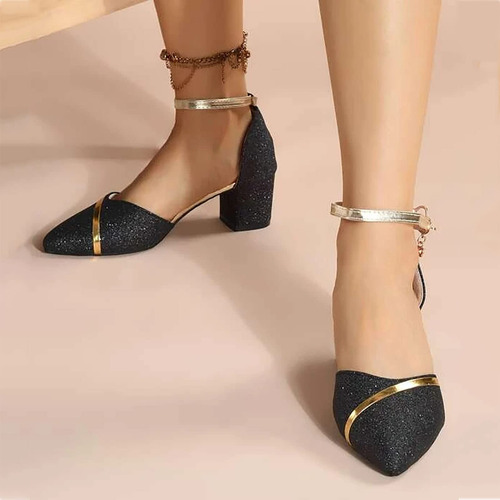 Sandalias De Tacón Alto Para Mujer Punta Puntiaguda Fiestas
