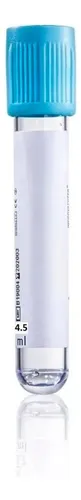Tubo Tapa Celeste 4,5ml ( Citrato De Sodio 3,2% ) 100 Tubos
