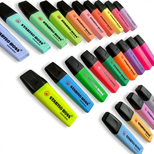 STABILO BOSS - Juego de marcadores originales para escritorio del 50  aniversario, 23 colores, pastel y neón (EO7023-01-5)