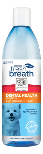 Solução De Saúde Bucal Tropiclean Fresh Breath 473ml Para Cã