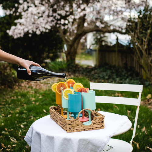 Knork Eco Party Bundle, Copa De Vino Al Aire Libre, Juego De