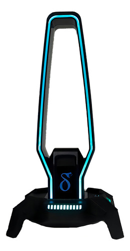 Suporte Fone De Ouvido Gamer Headset Rgb C/ Hub Usb 3.0 Cor Preto