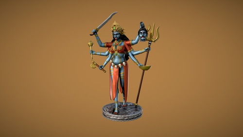 Archivo Stl Diosa Kali Indú Impresión 3d Estatua
