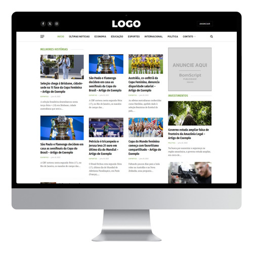 Portal De Notícias Responsivo + Bônus