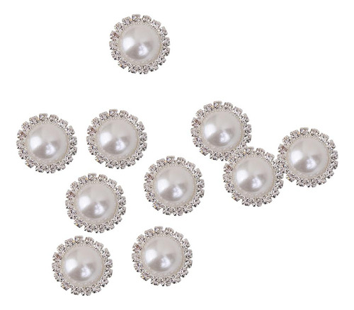 4x 10pcs Botones De De Cristal Vástago Decoración Diy