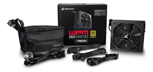Fuente De Poder Sharkoon Wpm Gold Zero 750w 80+ Gold Color Negro