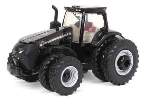 Miniatura Trator Case Ih Connec Magnum 400 Rodado Duplo 1/64 Cor Preto