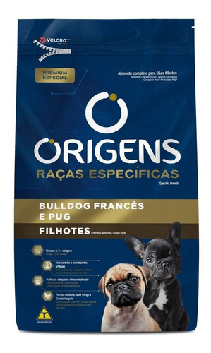 Ração Para Cães Filhotes Bulldog Francês E Pug 1kg Origens