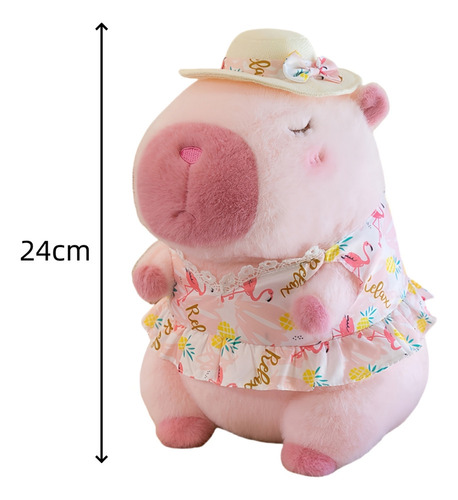 Peluche Infantil De Capibara De 24 Cm