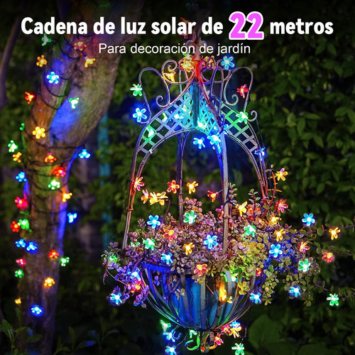 Hi, Luces Solares Navideñas Adorno Flor De Cerezo Exterior