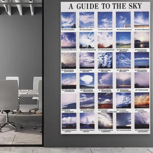 The Types Of Clouds Poster Cloud Chart Poster Canvas Wall