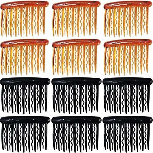 Peines - Peines - Onwon 12 Pieces Tortoise Side Combs Plasti