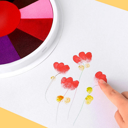 Imagen 11 de 12 de Sellos De Almohadilla De Tinta Para Manualidades 7 Colores